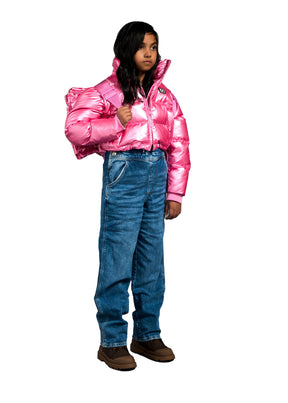 The Kids Backpack Puffer™ - Super Pink